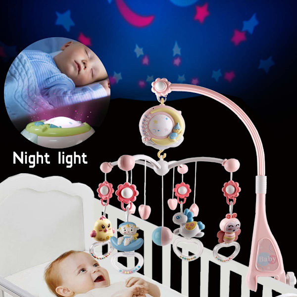 Baby Musical Krybbe Mobil med Projektor og Nattelys,,Timing F