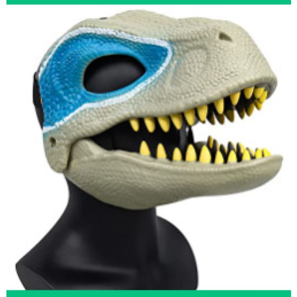 Dinosaurie mask med öppningsbar käke, Dino mask för barn Vuxen, cos