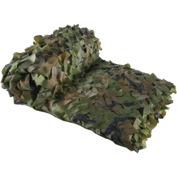 Rektangulær skygge sejl i grøn camouflage mesh, camouflage design