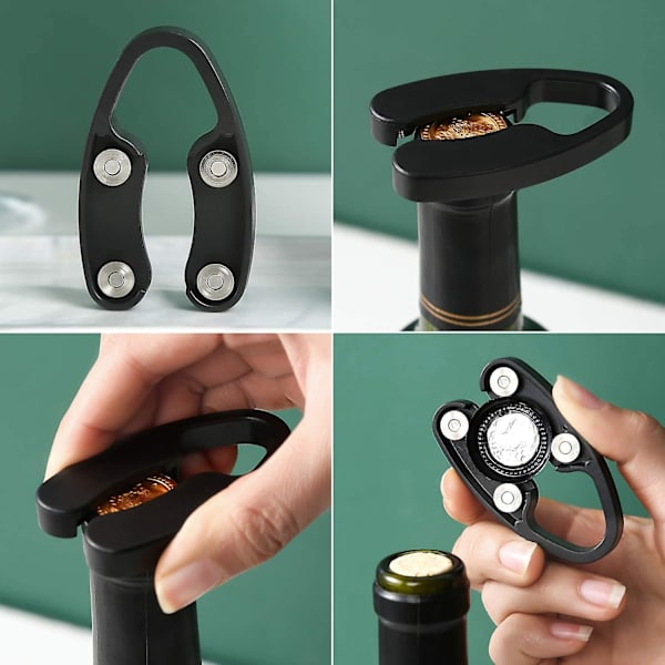 Håndholdt premium vinflaske foliekutter med magneter, 4 pakke