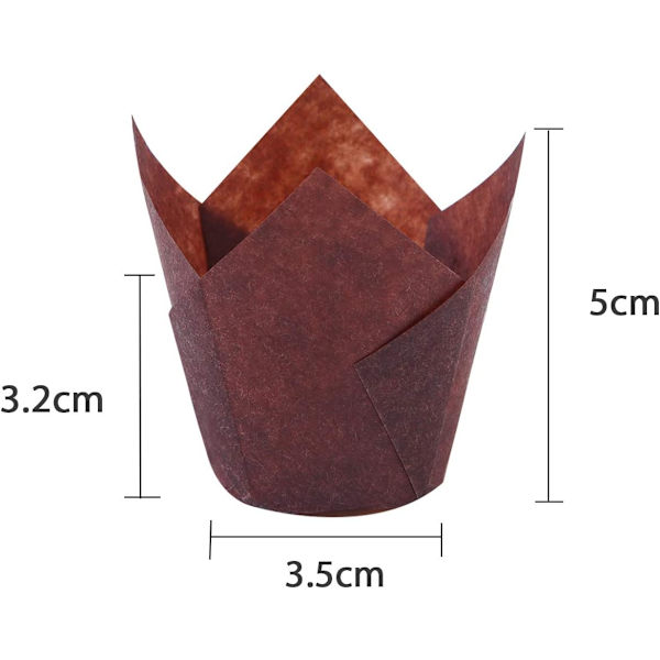 150 stk. Mini bagekopper Tulipan bagekage Muffin Line