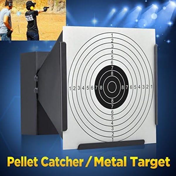 14 X 14 cm Target Stand + 100 Targets Air Pellet Trap Airsoft Rifl