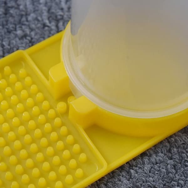 3 st honungsvattenbehållare för bin, gul plast biodling