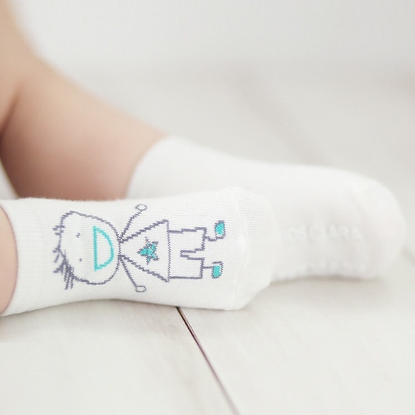 Babystrumpor Nyfödda Bomull Pojkar Flickor Söta Småbarn Asymmetri Anti-