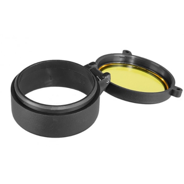 59 mm transparent kikarsiktslinslock, fällbart, snabbt fjäderfäste