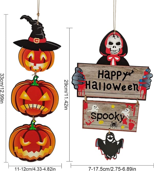 3 st Halloween träskylt, Liwein träpumpa skylt