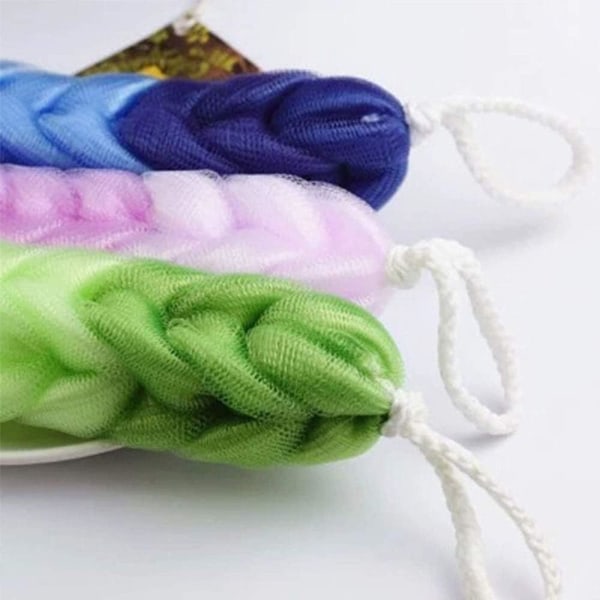 3 stk lange svampfletter mesh svamp nylon badebar lang svamp