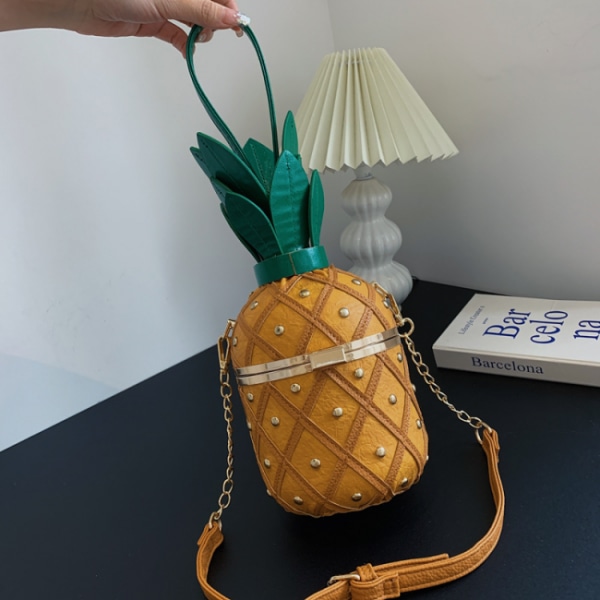 Söt ananasdesign axelväska Originalitet Design Dam Cros