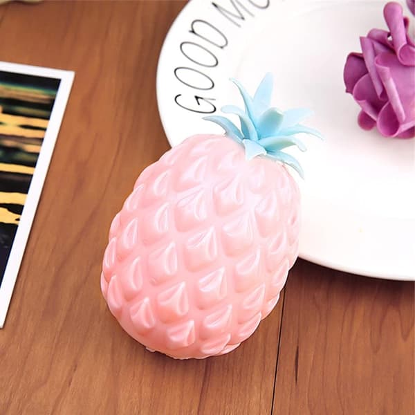 2 stykker ananaslegetøj, squishy ananas, antistress ananas,
