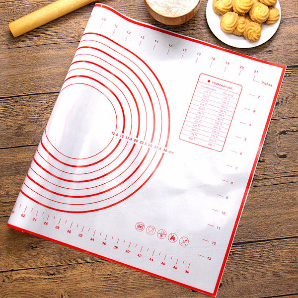 Halkfri silikonbakelsematta, non-stick deg - Bpa-fri (2 st