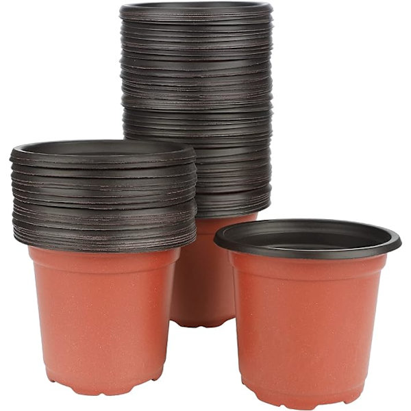 100 stk. 13 cm (diameter) bløde plastik blomsterpotter, frøpotte