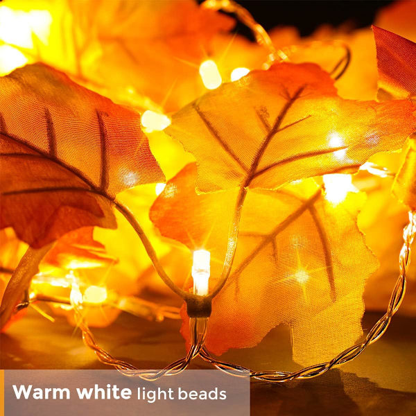 Thanksgiving Dekorationer Lighted Fall Garland, Thanksgiving Dekoration