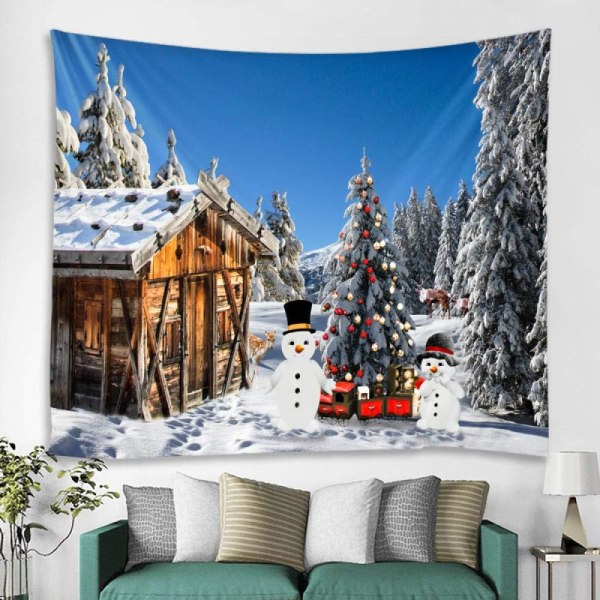 1pc XL/180x230cm Christmas Tapestry Christmas Snowman Art Christm