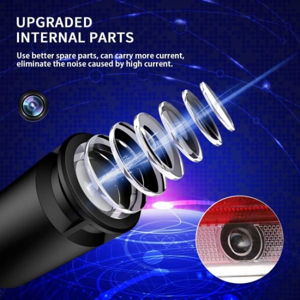 2PCS LED-auton logo 3D Ghost Shadow Light Upgraded Welcome St