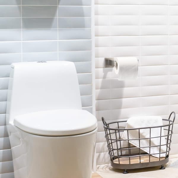 Sort Toiletpapirholder i Rustfrit Stål, Rulleholder til Badeværelse
