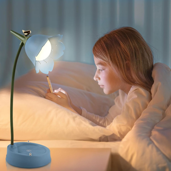 (Gul) Skrivbordslampa för barn, LED-skrivbordslampa med 3 färgtemperaturer