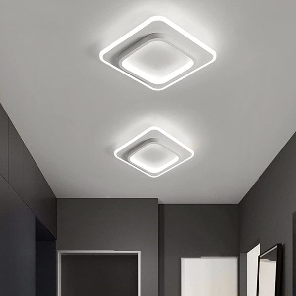 Hvid firkantet lysarmatur Nem mode nordisk stil LED loftslampe