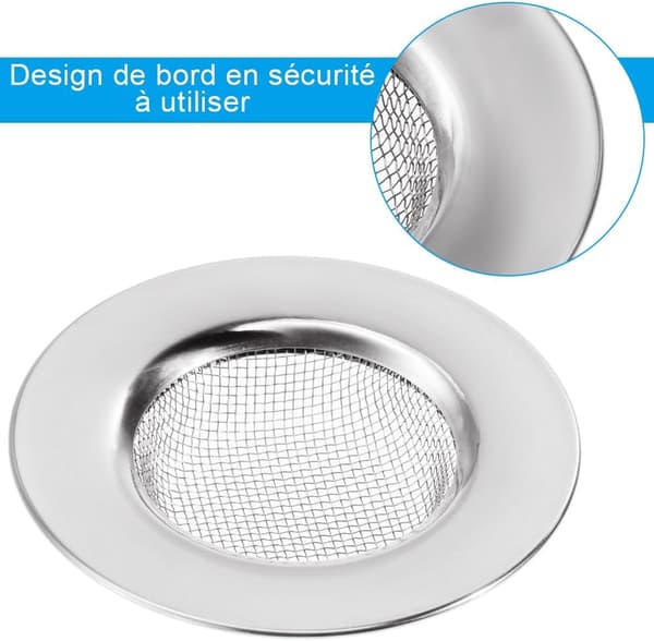 3PCS Silikonsil för diskho 7,7 cm Rostfritt Stål Avloppssil, Förhindra C