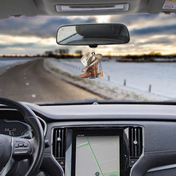 Ripustettava koristeellinen akryylinen autonpeilin cowboy-riipus (Fo