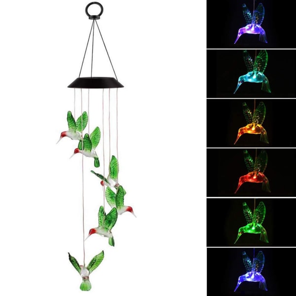 Solar LED-ljus för att ändra färg för romantisk utomhusterrassdekoration vattentät trädgård med krokträdgård
