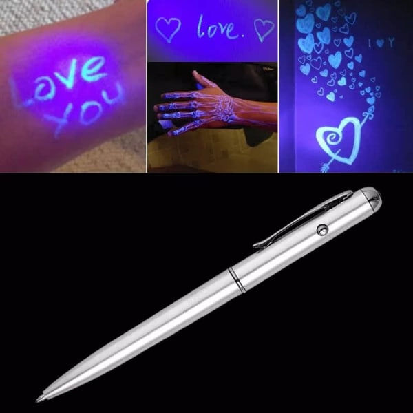 Näkymätön mustekynä Magic UV Light Pencil for Money Fluorescen