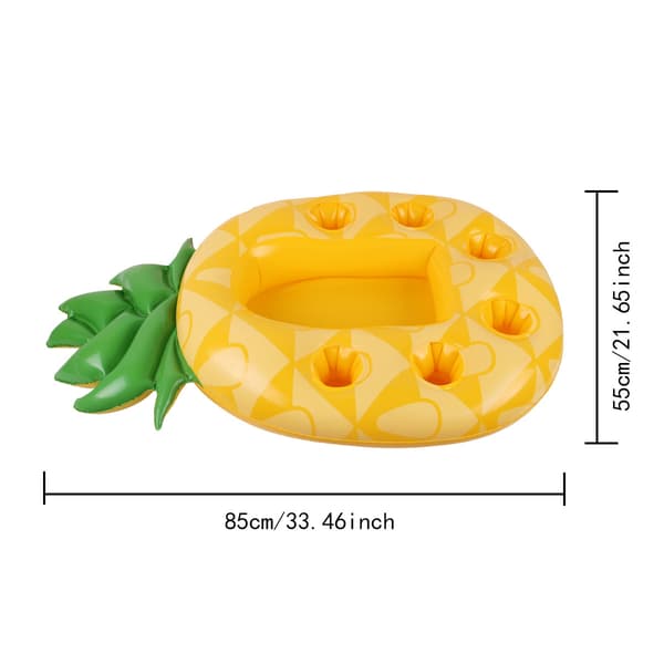 Ananas flydende drikkeholder til pool, pool drikkeflåde oppustelig
