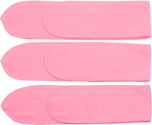 3 stk. Vaskbare hår- og makeup-hovedbånd i pink