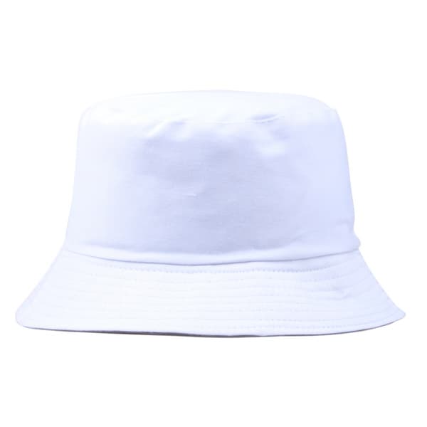 Hvit fiskehatt bøttehatt hatt hvit one size