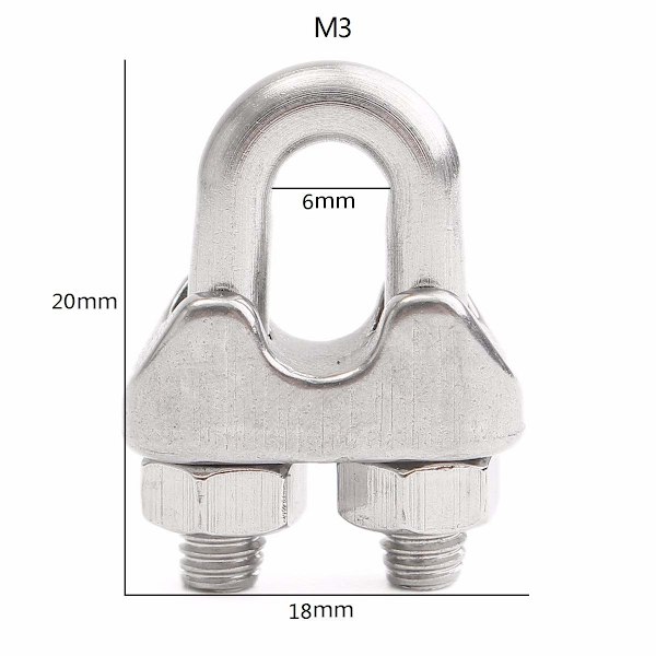 M3 Wire Cable Ties, Cable Ties, U Bolt 3mm Diameter Stainless Ste
