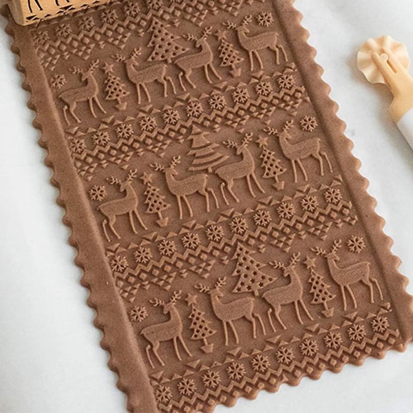 Træ Kagerulle, Julegraverede Kageruller, 3d Træ Ro
