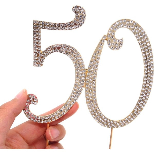 50 Kake Topper Premium Glitrende Krystall Rhinestone Kake Topper Cak