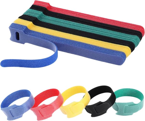 Återanvändbara Kabelbindare 100PCS Kabelhantering Sladdorganisatör 6 Tum