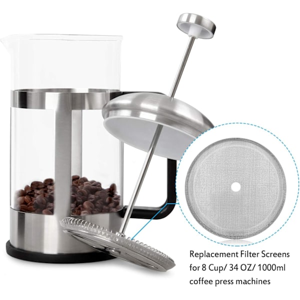 French Press Replacement Filter Coffee Press Filter 4 tuuman Reusab