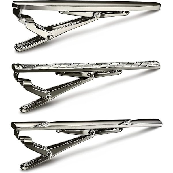3 stk slipsklips for menn Klassisk slipsklips slipsklips for vanlige
