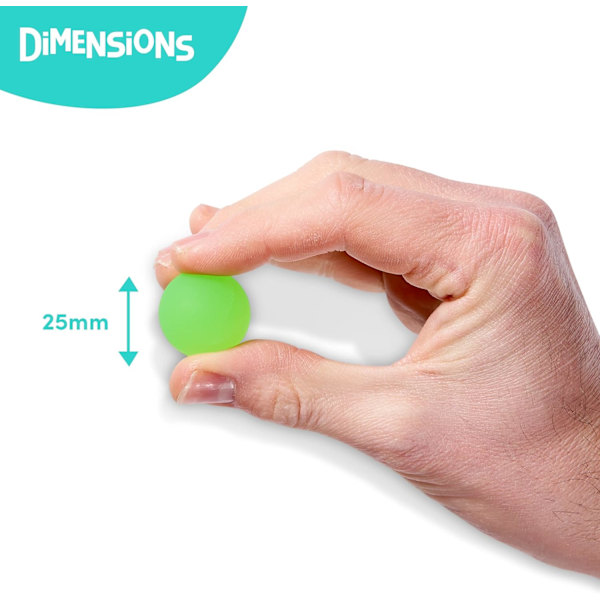 85 Mini Neon Studsbollar Leksaker (25mm) för Barn, Pojkar & Flickor - Goo