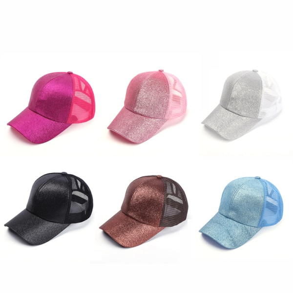 6 st Baseballkepsar för Pojkar och Flickor med Glitter