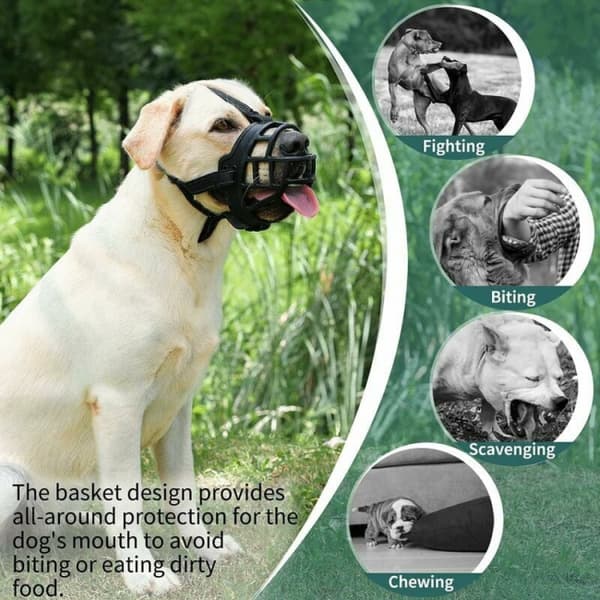 Hunde munnkurv, Silikon munnkurv for små, mellomstore og store hunder, Sof
