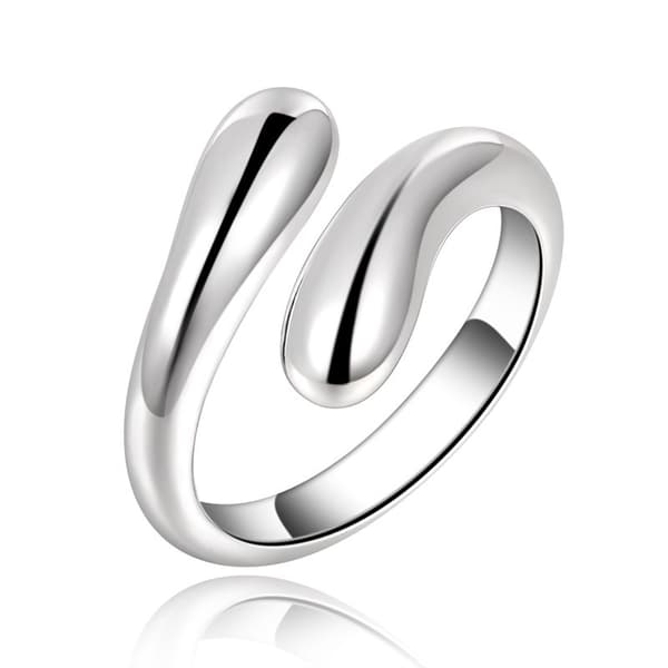 Galvaniserat silver enkelt öppningsbart justerbart ring