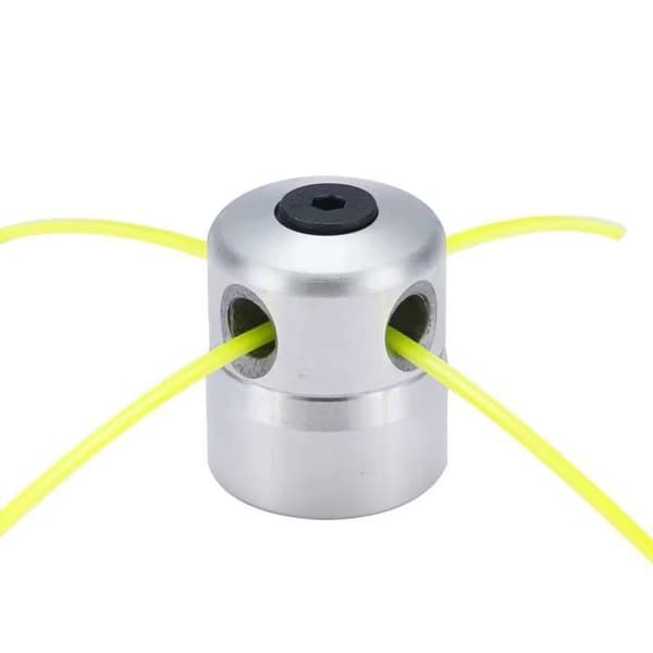 2-pack universella aluminiumgräsklipparhuvuden dubbla nylonlinjer