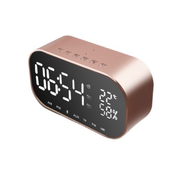Bluetooth-klockradio FM-högtalare med termometer och handsfree