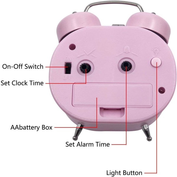 Retro Silent Quartz Väckarklocka, Morgon Alarm Clock Travel Bedsi