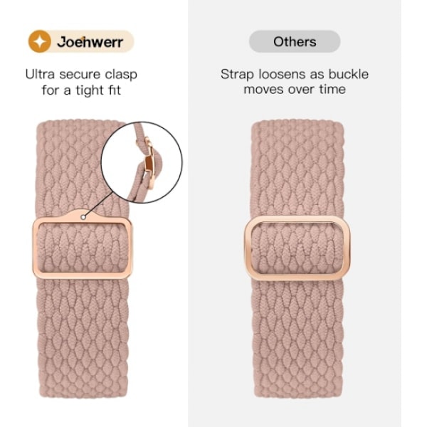 Antislip flätat band 3-pack kompatibelt med Apple Watch-armband 3
