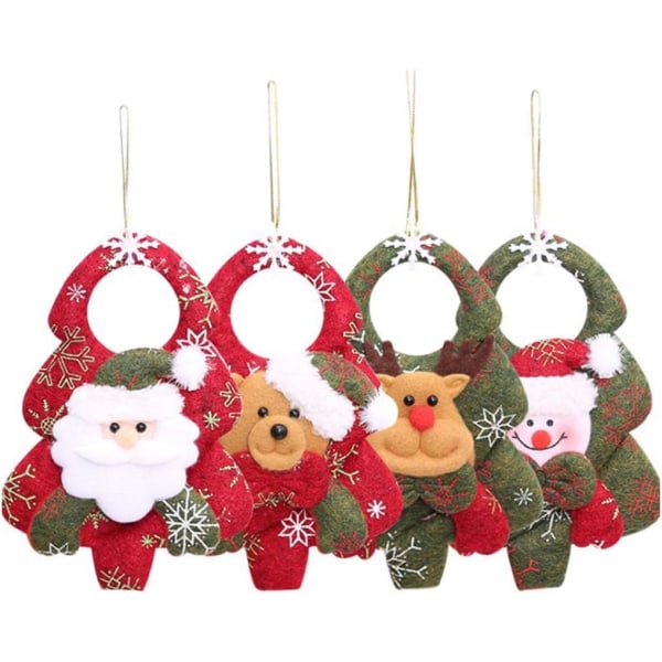 4 stk juletreanheng, tradisjonell julepynt, snømannheng juletrereinsdyr juletreopphengdekorasjon