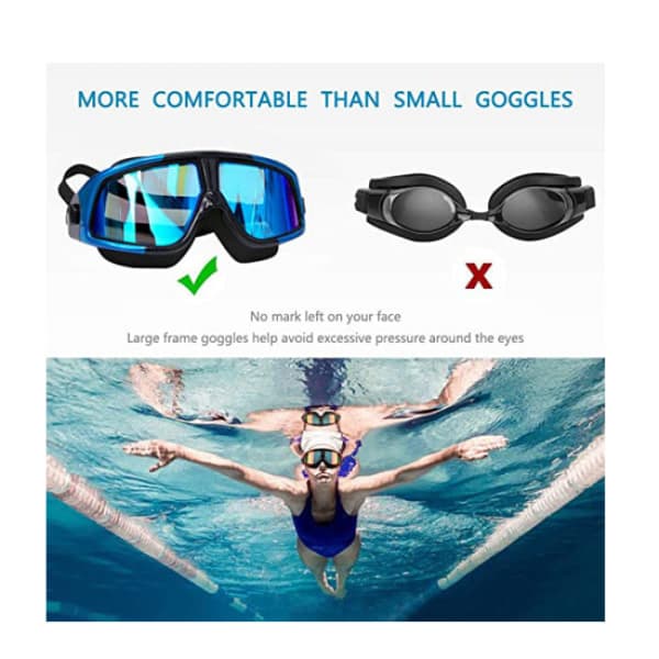 Uintigoggles, sumusuojat, UV-suojatut uintigoggles, aikuisille ja
