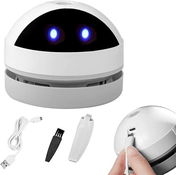 Päivitetty Mini Cute Desktop Computer Vacuum Cleaner, Portable Tabl