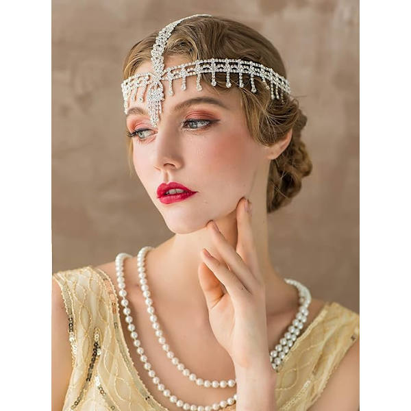 Hiuspanta  Hiuskoriste Strass 1920-luvun Hiuspanta Flapper Hiustarvike