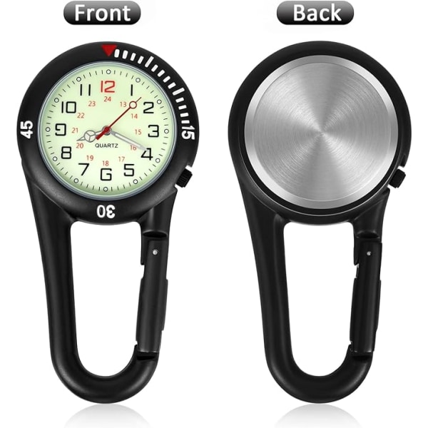 2 kpl Clip on Quartz Watch -reppu Fob Belt watch hehkuu