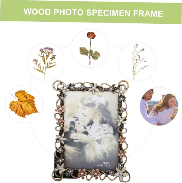 1 st 7 tums fotoram Blomsterdisplay Stativ Desktop Decor Office