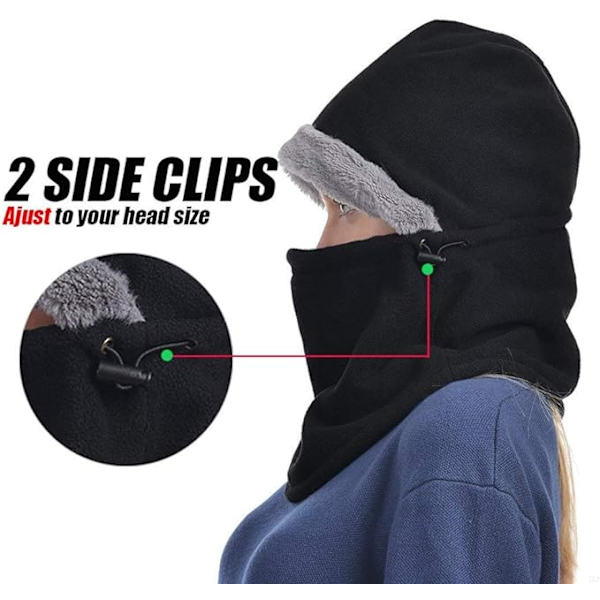 Fleece Balaclava, Vintermössor för Termiska Öronmuffar