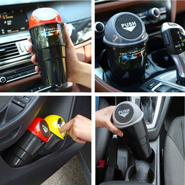 Bilkarbin (2st), Liten universal för bil, Plast Plast Plastsopor i förvaring Motor Förvaringsstift (röd + blå)